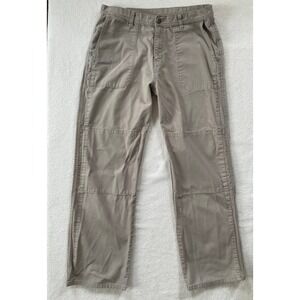 Vintage Patagonia Canvas Work Pants Mens 35 Tan Double Knee Organic Cotton Gorp